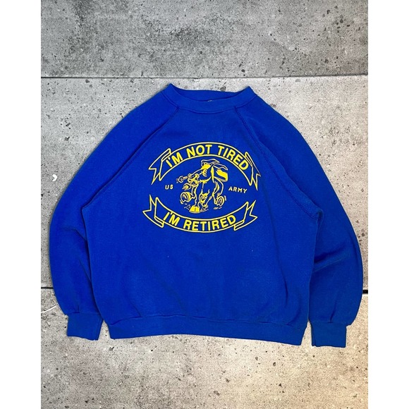 "I'm Not Tired - I'm Retired" Sweatshirt (M/L) - 1980s - Picture 1 of 1